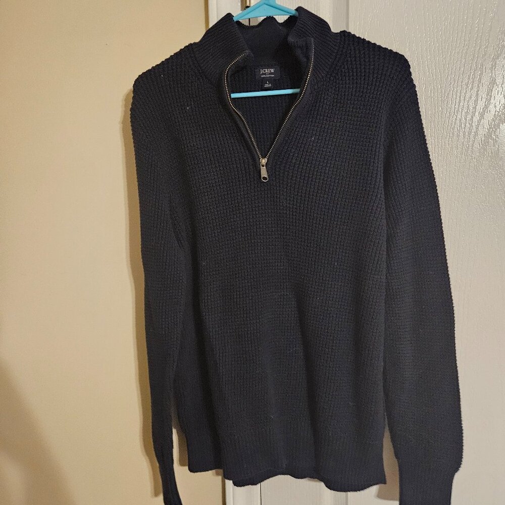 J Crew Zip-up Crew Neck
